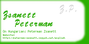 zsanett peterman business card